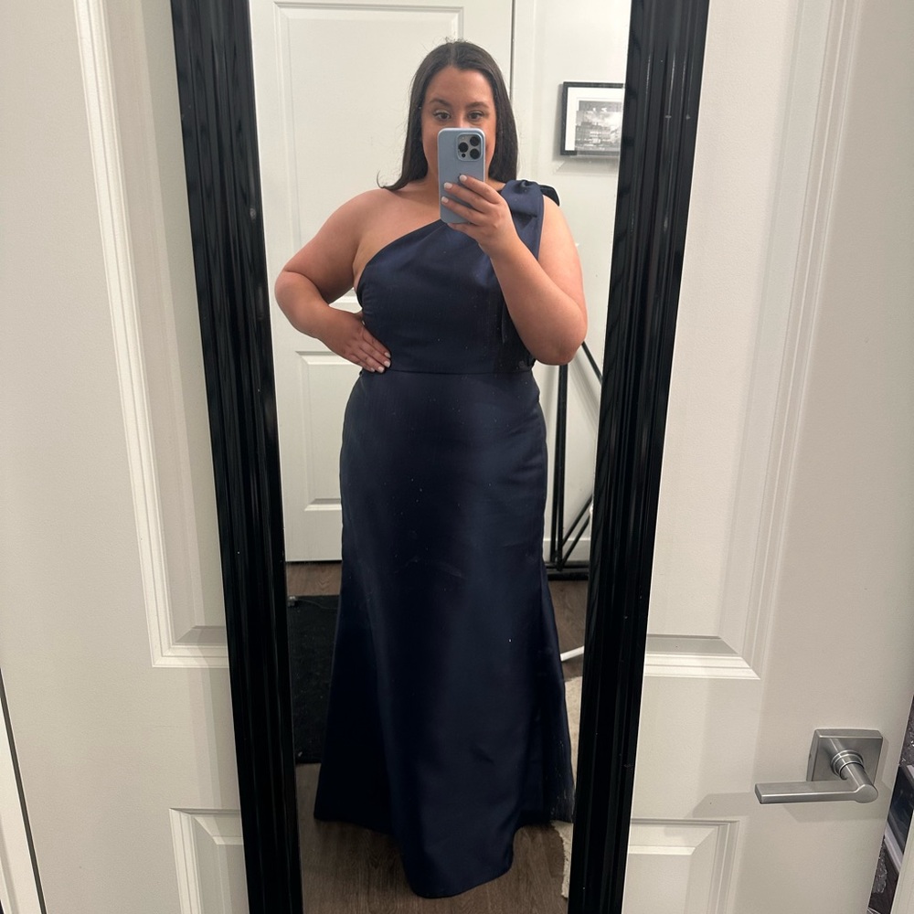 Alfred Sung Navy Gown NWT